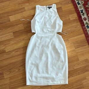 Express white cut out dress